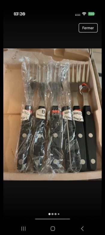 Lot de 6 fourchette  neuf  noir