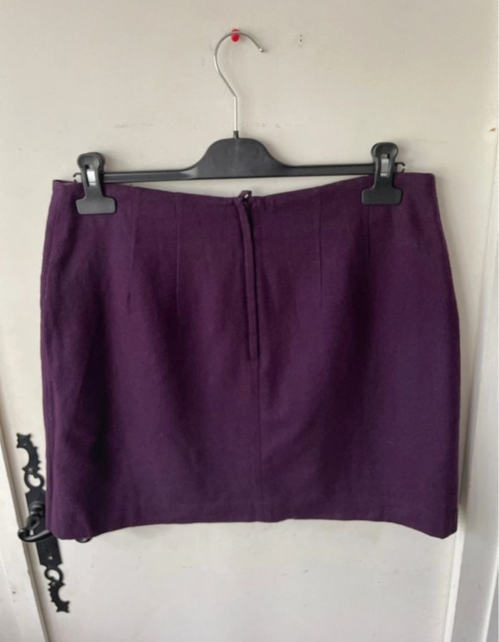 Mini jupe violette laine 42 - photo numéro 2