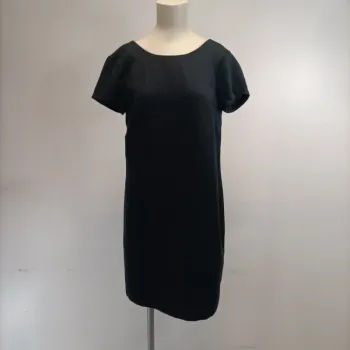 Robe noir S - coupe droite col rond - Vero Moda - Cocktail, Nouée à l'arrière, Dos décolleté A458
