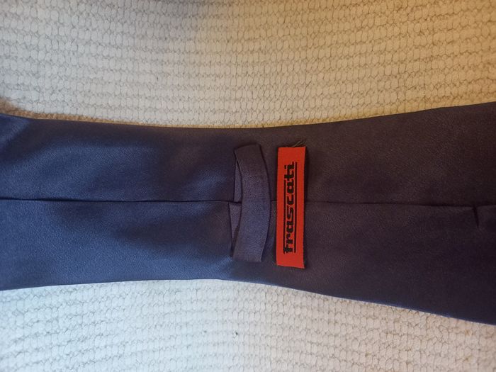 Cravate vintage violette – Frascati – 100 % soie – Imprimé dragon