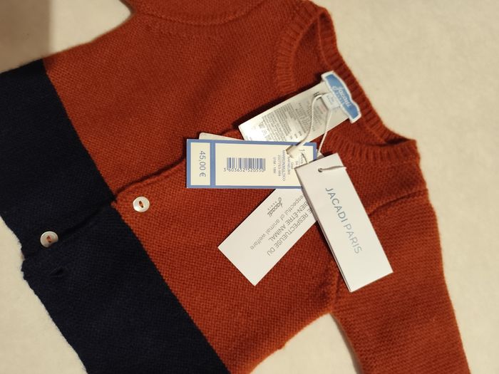 Gilet cardigan bébé  Jacadi Paris neuf taille 3  mois - photo numéro 7