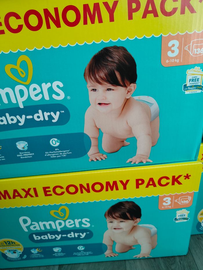 2 carton couche pampers taille03 - photo numéro 2