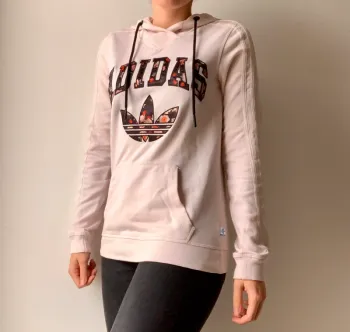 Sweat à capuche rose Adidas