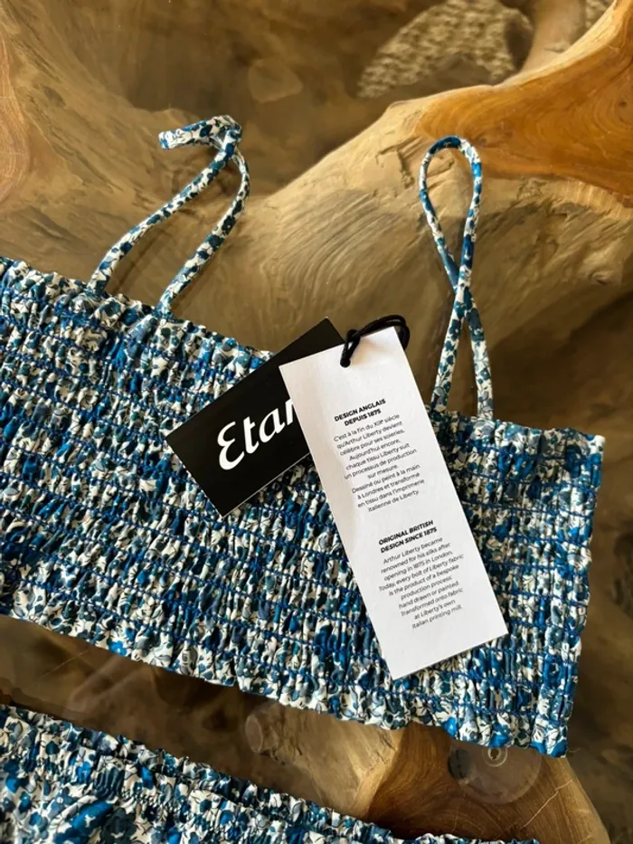 Maillot de bain 2 pièces Etam fille 6 ans bleu fleur - photo numéro 4