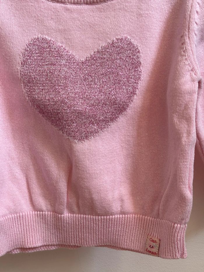 Pull cœur rose 3 mois - photo numéro 3