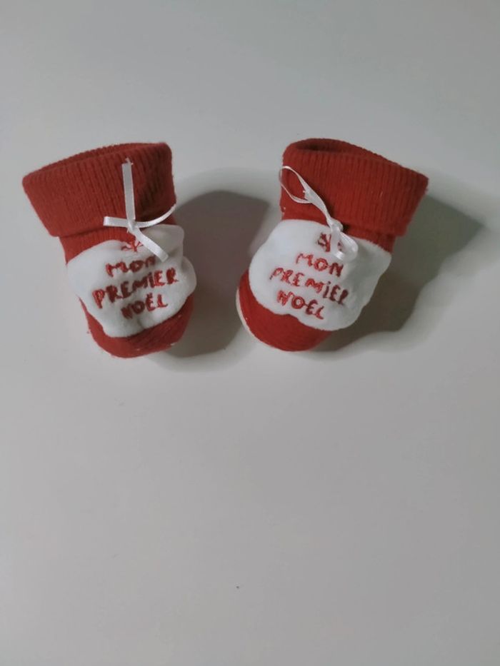 Chaussons Bébé "Mon Premier Noël" - photo numéro 3
