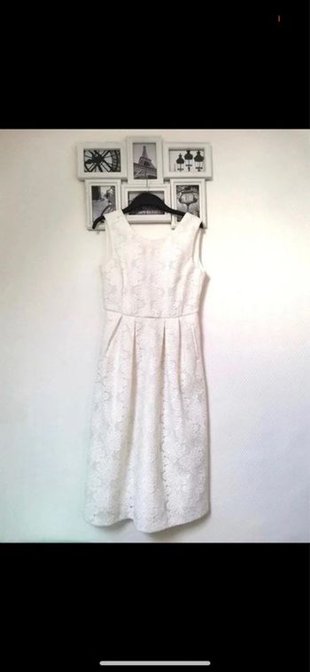 Robe de cérémonie Blanche | mariage en dentelle Claudie Pierlot Paris