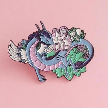 Pins Dragon Fleur de Lotus
