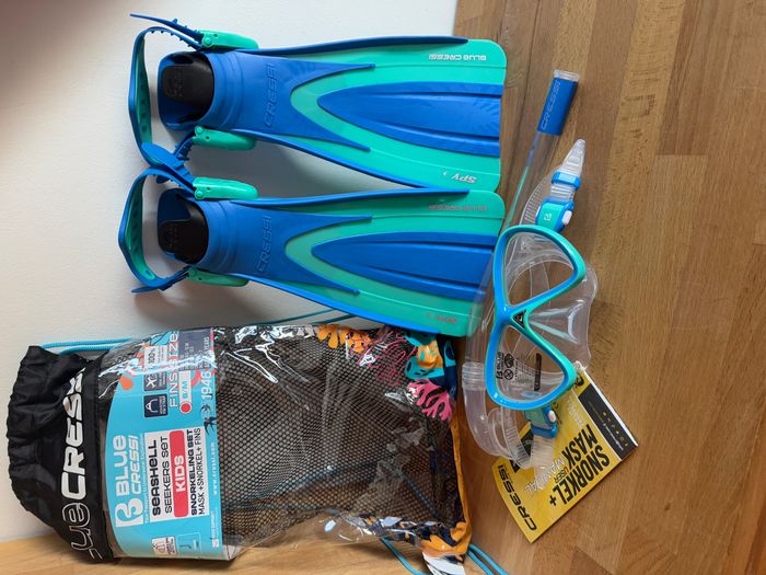 Ensemble masque + palmes + tuba CRESSI Neuf