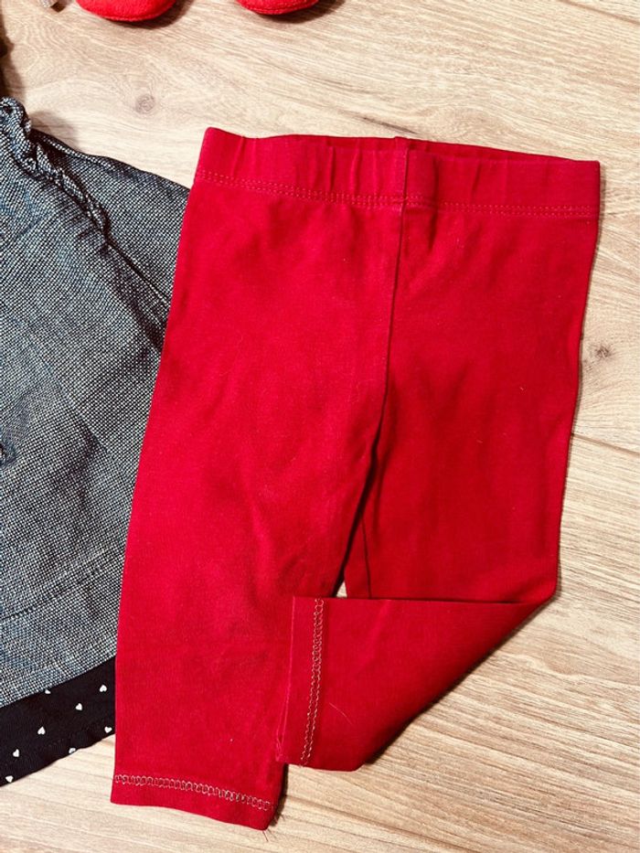 Taille 6 mois tenue 2p fille Orchestra gris noir rouge * oiseau * 🎀 - photo numéro 4