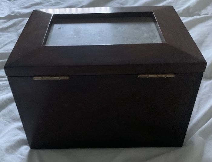 Boîte à bijoux / Boîte souvenir en bois avec porte-photo - photo numéro 2