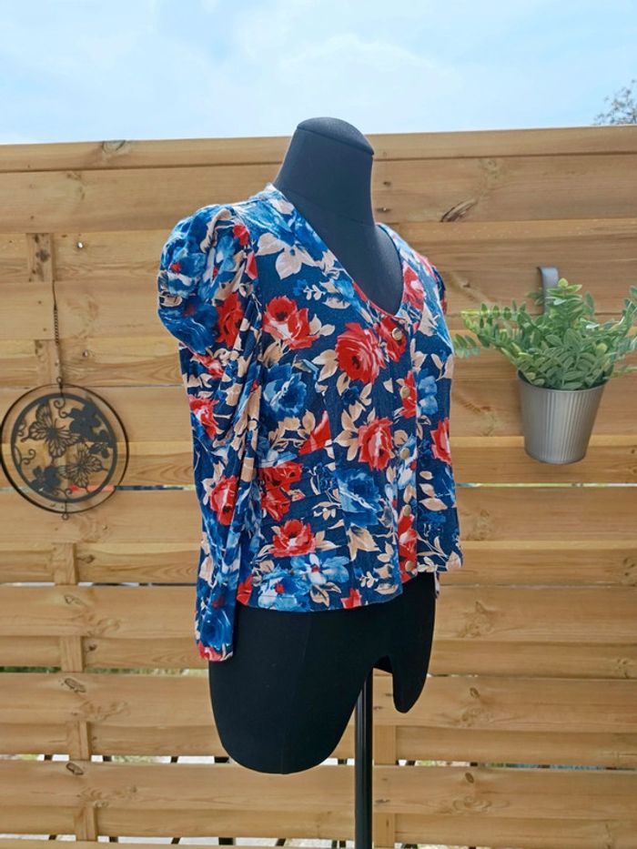Élégant haut fleuri taille S - photo numéro 2