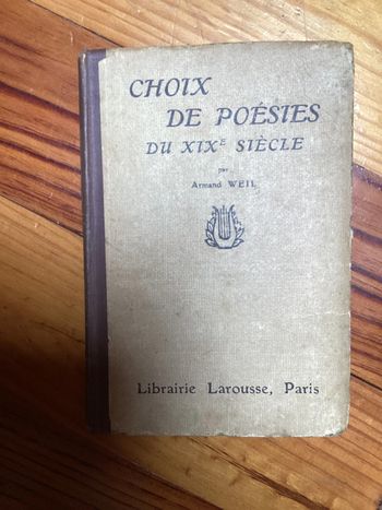 Livre « choix de poésies du xixeme siècle »