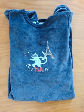 Pyjama velours garçon 24 mois Petit Bateau