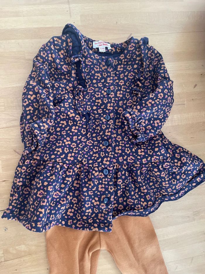 Ensemble robe + legging léopard 9 mois - photo numéro 2