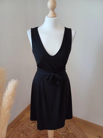 Petite robe noire pailletée Camaieu taille S 36
