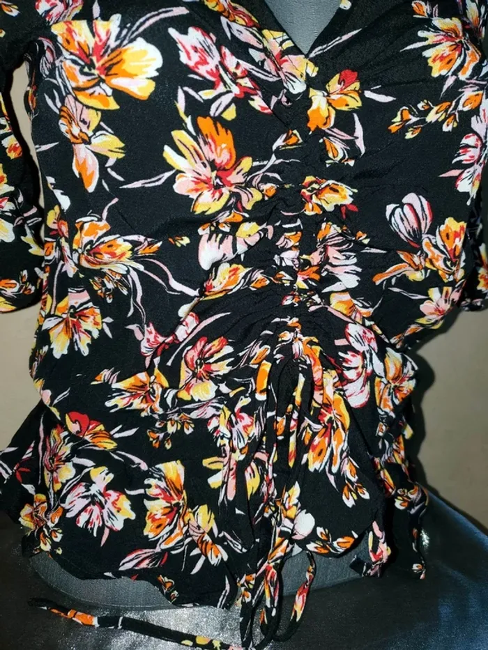 haut blouse chemise florale femme taille 36 H&M - photo numéro 5