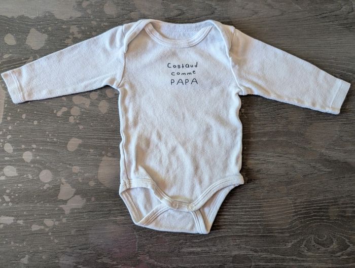 Body manches longues costaud comme papa - photo numéro 2