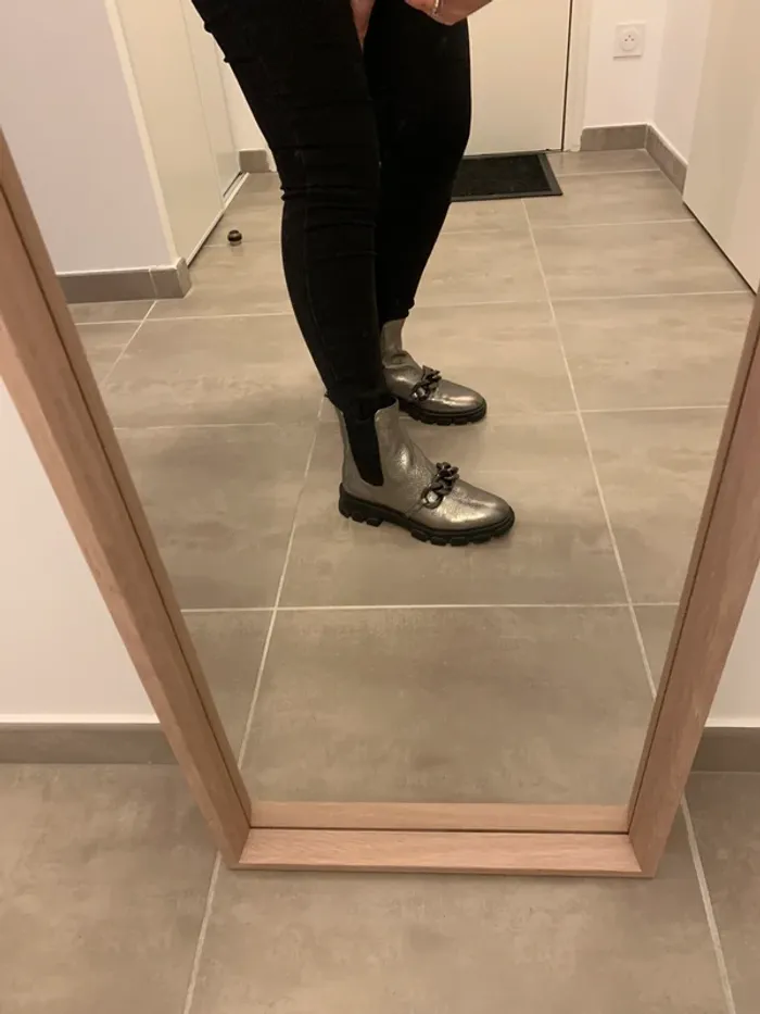 Chaussures montantes argentées Ridley Michael Kors taille 38 - photo numéro 10