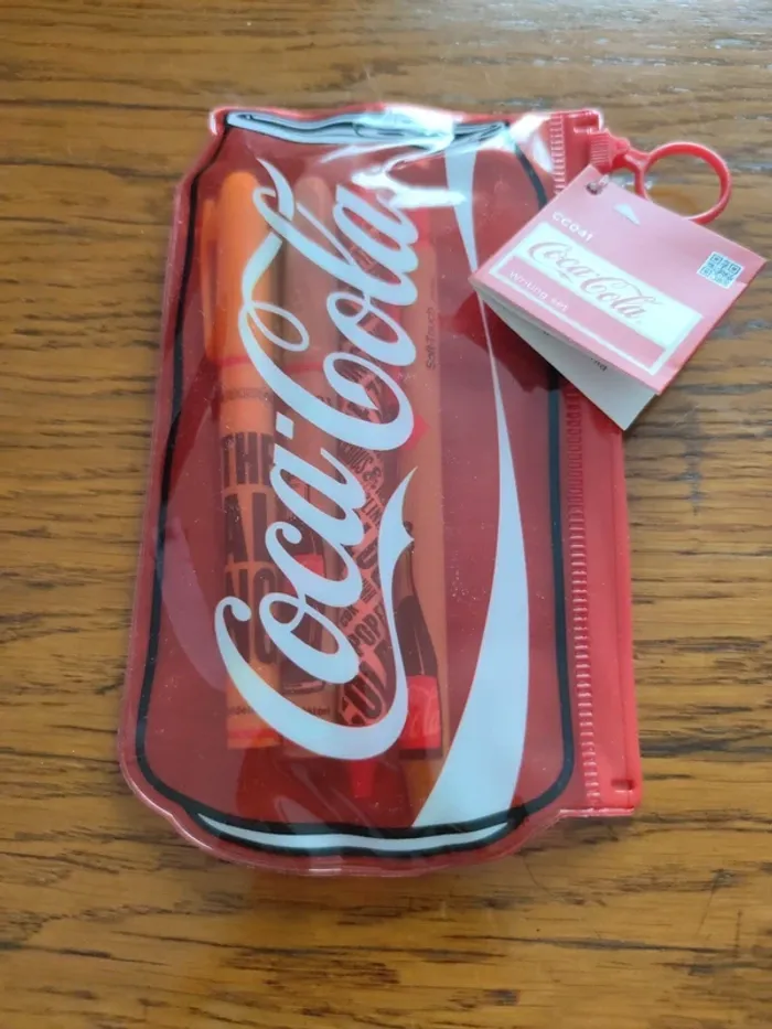 Set d'écriture avec trousse coca cola