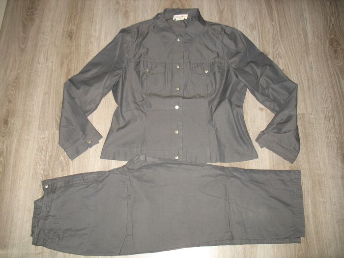 ENSEMBLE 2 PCS : VESTE + PANTACOURT GRIS "ANTONELLE" - TAILLE 42 - n°02 - photo numéro 4
