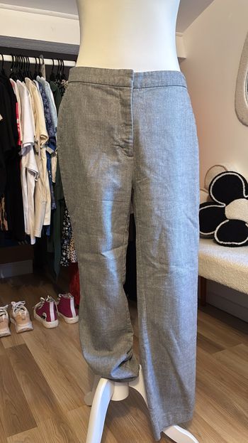 Pantalon large habillé gris Zara T42