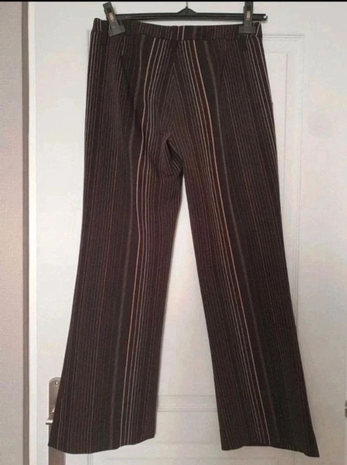 Pantalon Naf Naf noir à rayures taille 38 - photo numéro 7