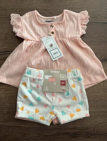 Lot t-shirt et shorts - 9 mois