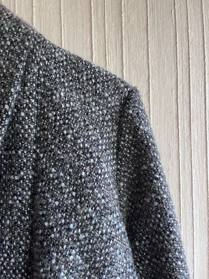 Manteau / veste long laine gris chiné taille 38/40