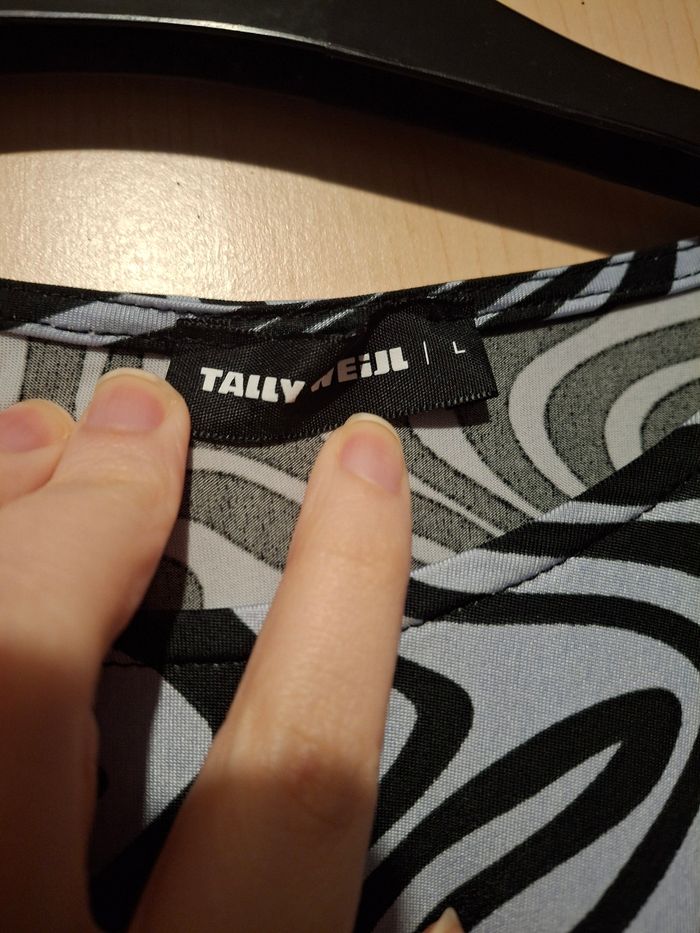 Body noir et blanc à motif Tally Weijl taille L - photo numéro 2