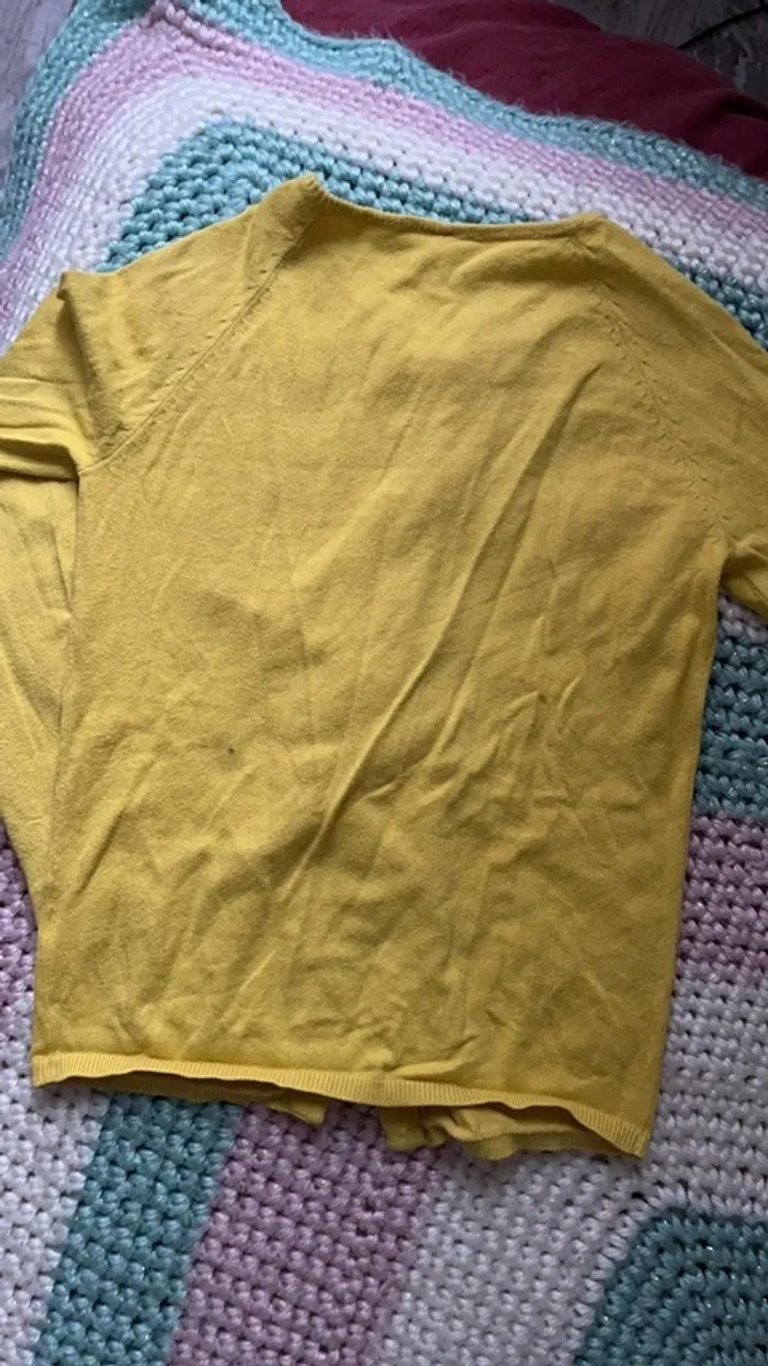 Gilet jaune moutarde 10ans - photo numéro 5