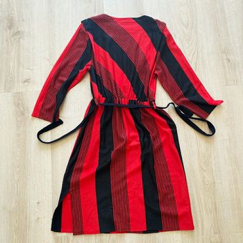 Vintage Robe de Bal / Soirée Femme Rouge et Noir Exclusive Cérémonie Festive en très bon état (Taille M)