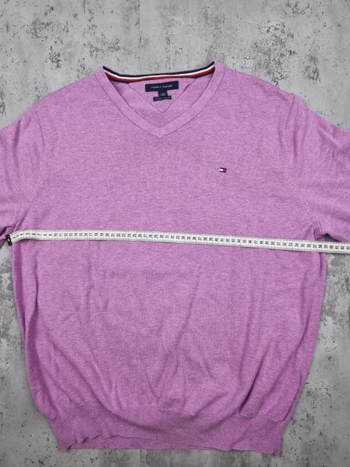 Pull col V Tommy Hilfiger mauve, XL Hommes - photo numéro 7