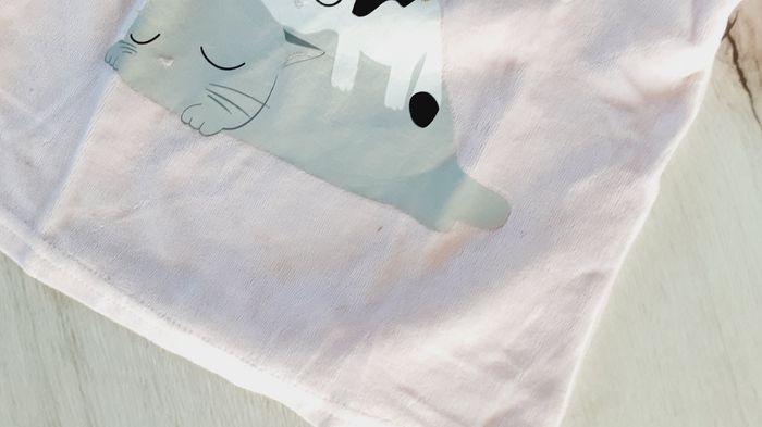 Vêtement fille pyjamavelours chat chatons marine et rose Tissaia 3 ans - photo numéro 5