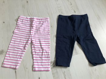 Lot de 2 leggings 3/4 en coton bio 2 ans 24 mois
