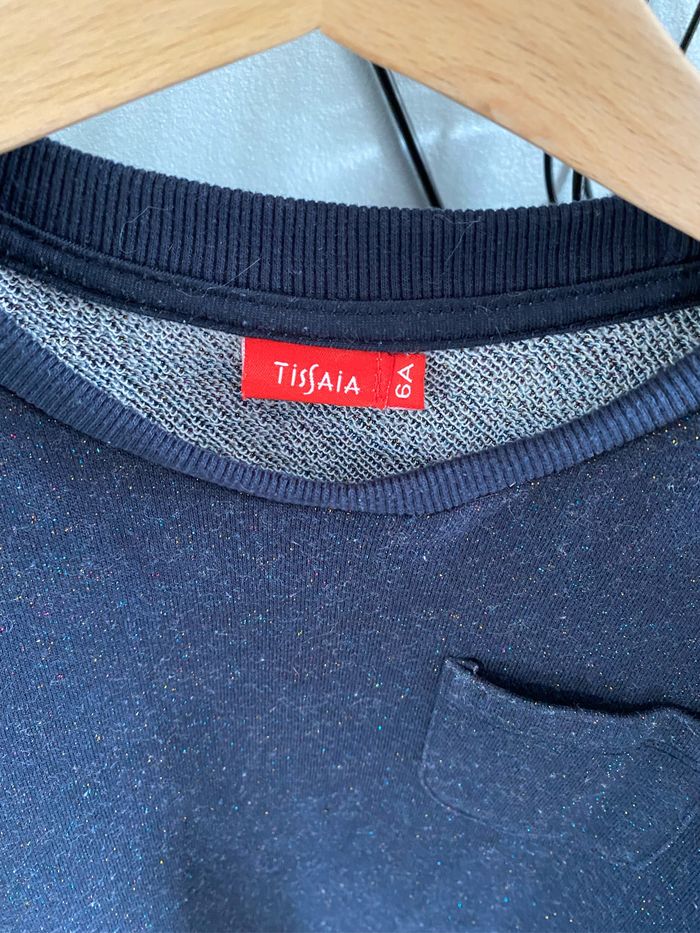 Robe bleue paillettée tissaia 6 ans - photo numéro 2