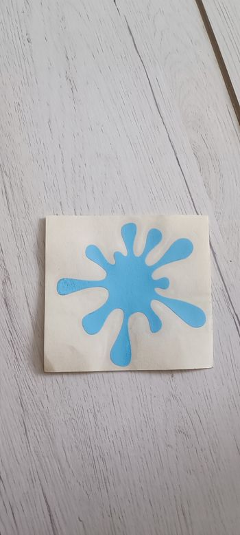 Sticker/autocollant goutte d'eau bleue