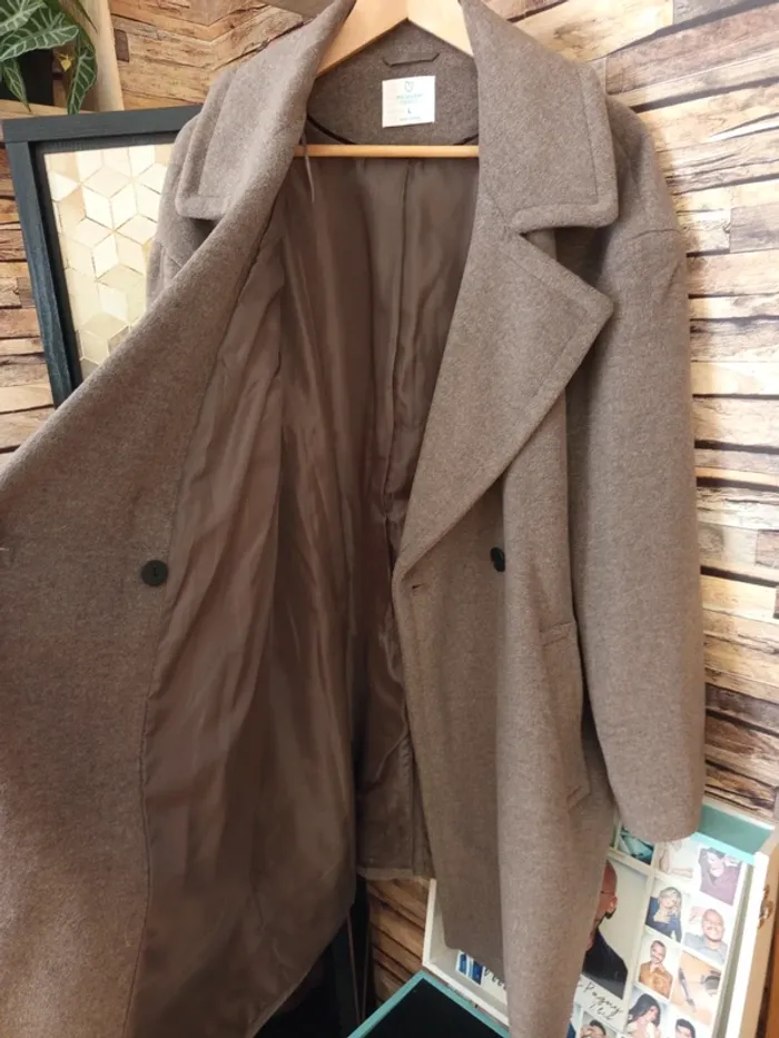 Manteau long tout doux gris - photo numéro 7