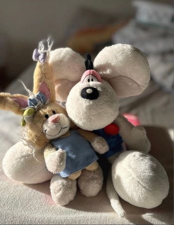 2 peluches diddl mimihopps 