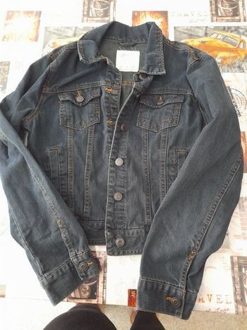 veste en jeans bleu