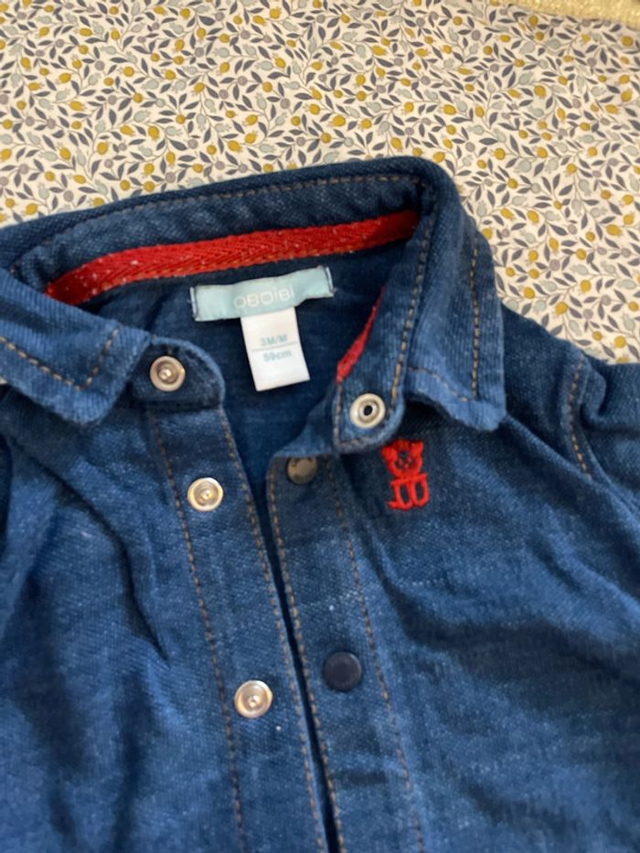 Chemise en jean Obaibi 3 mois - photo numéro 2