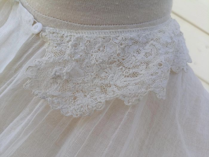 Ancien plastron, devantier en tulle et dentelle - photo numéro 9