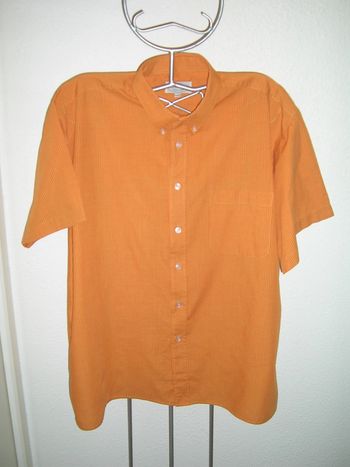 chemise orange à petits carreaux carreaux