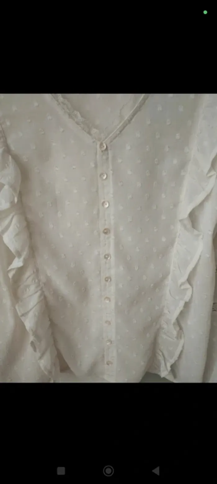 Blouse blanche à plumetis pimkie 34 - photo numéro 3