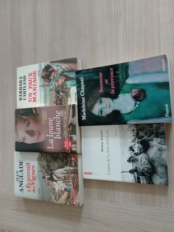  Lot de 5 livres, romans,(28)(Barbara Cartland ect.)