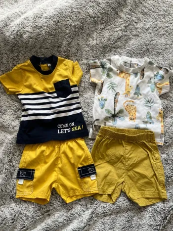 Ensemble short tee shirt bebe 3 mois
