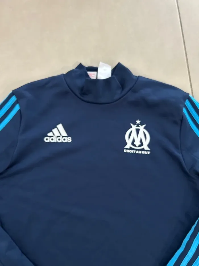 Sweat-shirt d'entraînement OM Adidas 2017-2018 taille 13-14 ans - photo numéro 3