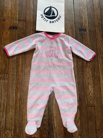 Pyjama velour petit bateau 12 mois