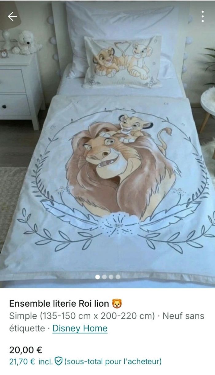 Ensemble literie Roi Lion 🦁