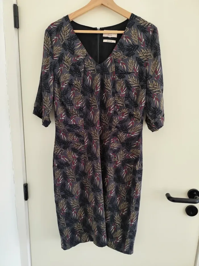 Belle robe élégante Essentiel Antwerp en soie L - photo numéro 11